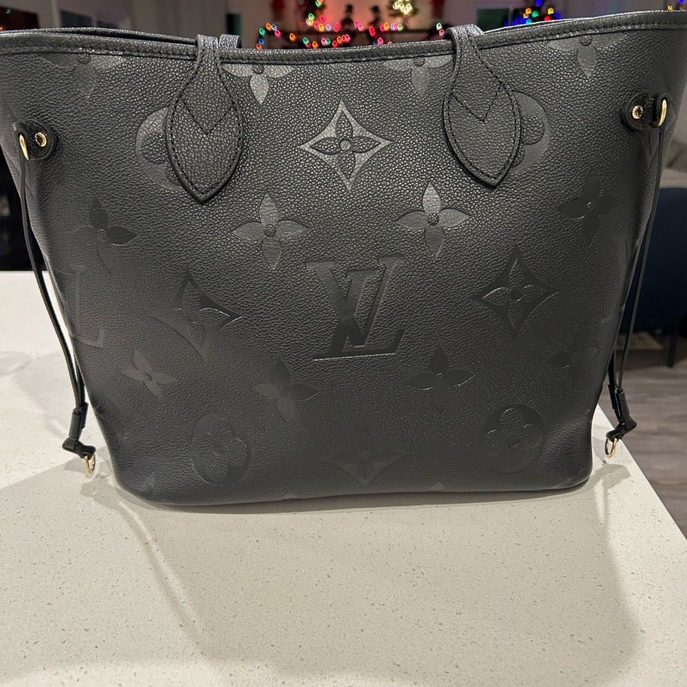 LV NEVERFULL MM Monogram Empreinte Leather